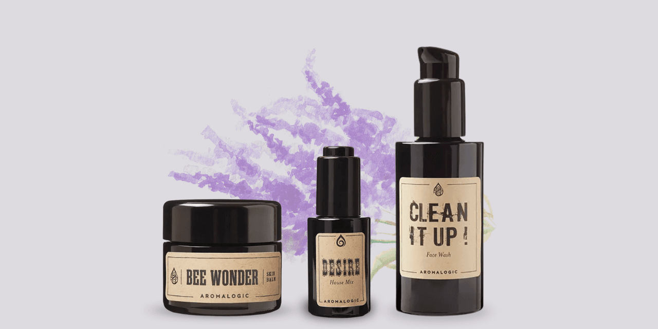 Bee Wonder, Desire en Clean It Up! van Aromalogic met lavendel